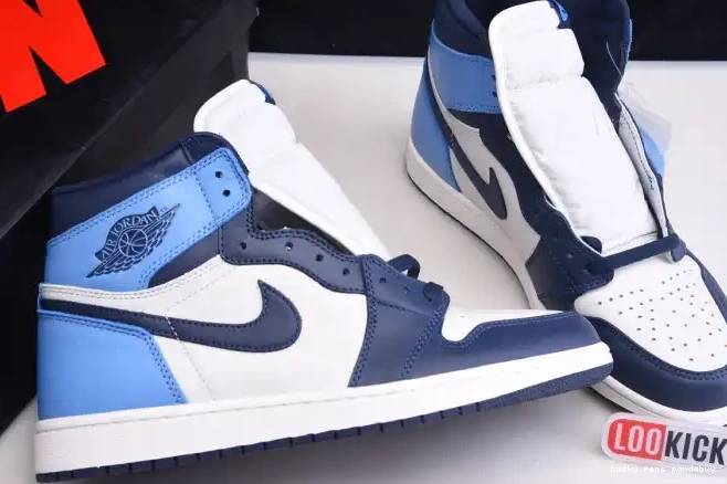 Cheap Husky Jordan Obsidian Air 555088-140 High Retro 1 OG 0617